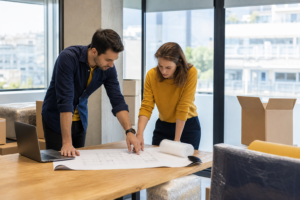 Office move: plan design and checklist in a modern office