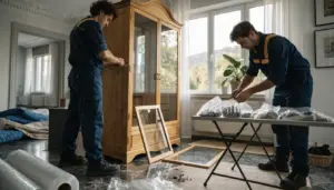 Ab- und Aufbinden von Möbeln beim Umzug durch ein professionelles Team